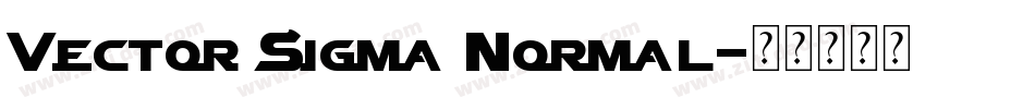 Vector Sigma Normal字体转换